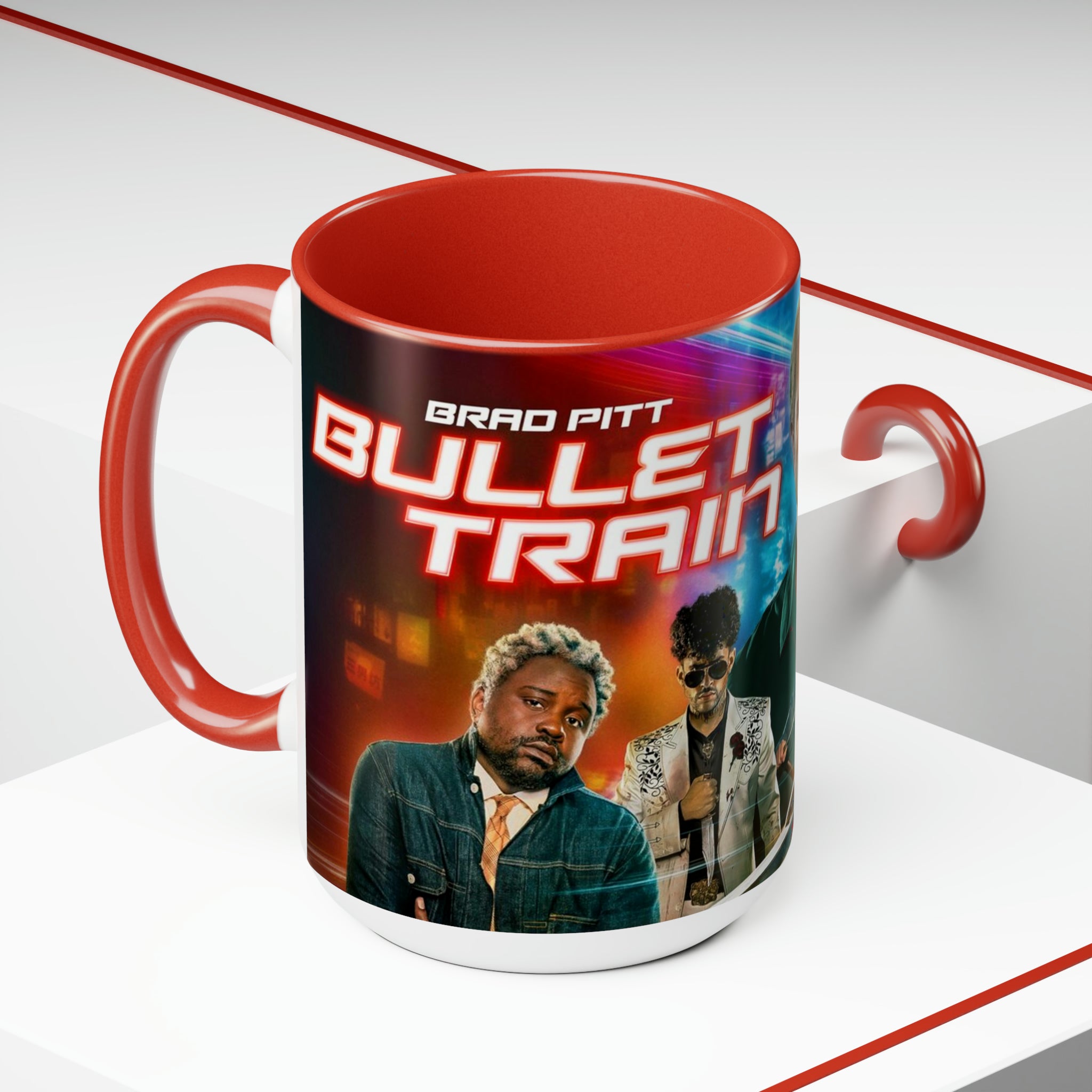 Bullet Train- Two-Tone Coffee Mugs, 15oz - Creations by Chris and Carlos