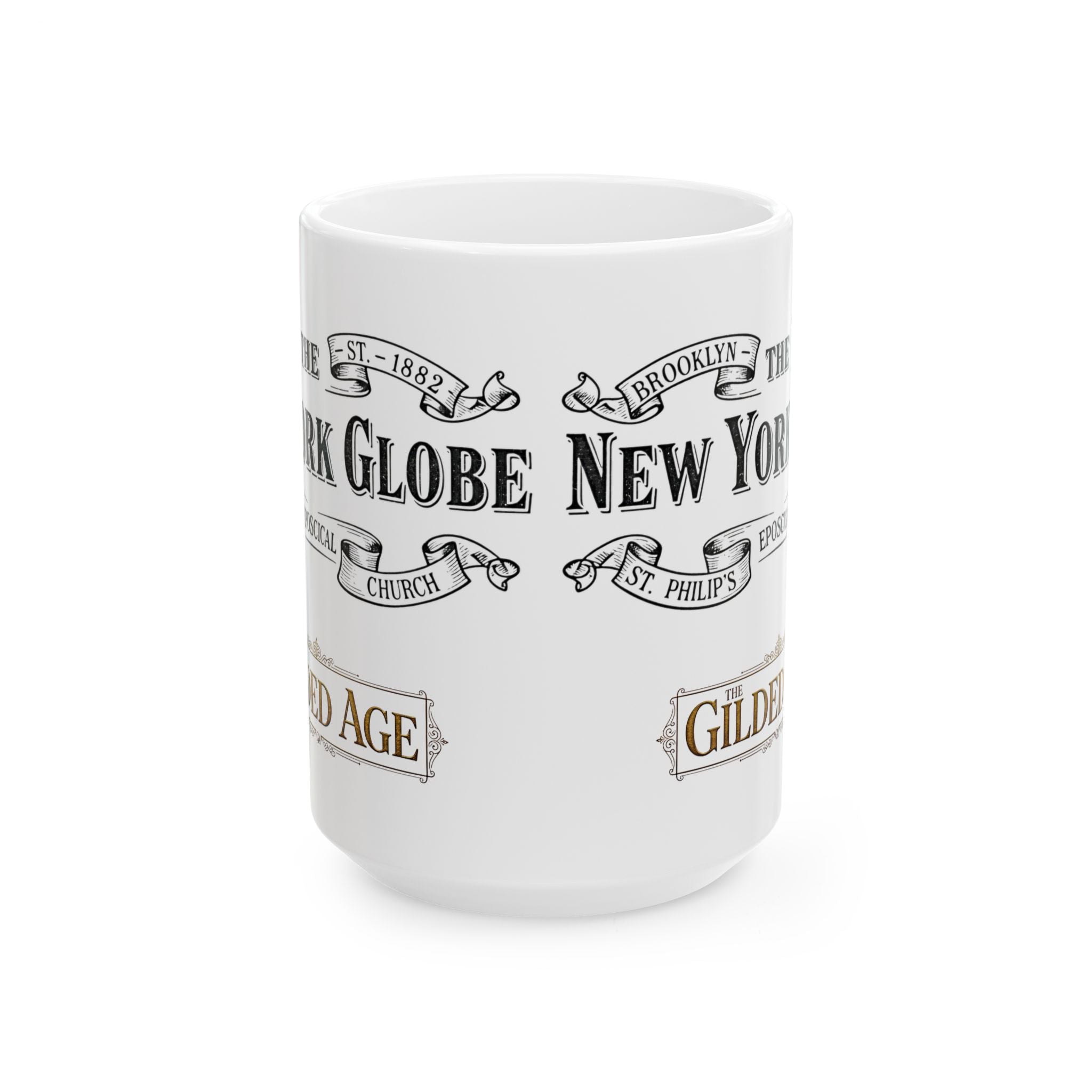 New York Vintage Newspaper Ceramic Mug — The Gilded Age Design (11oz, 15oz) - Creations by Chris and Carlos