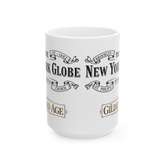 New York Vintage Newspaper Ceramic Mug — The Gilded Age Design (11oz, 15oz) - Creations by Chris and Carlos