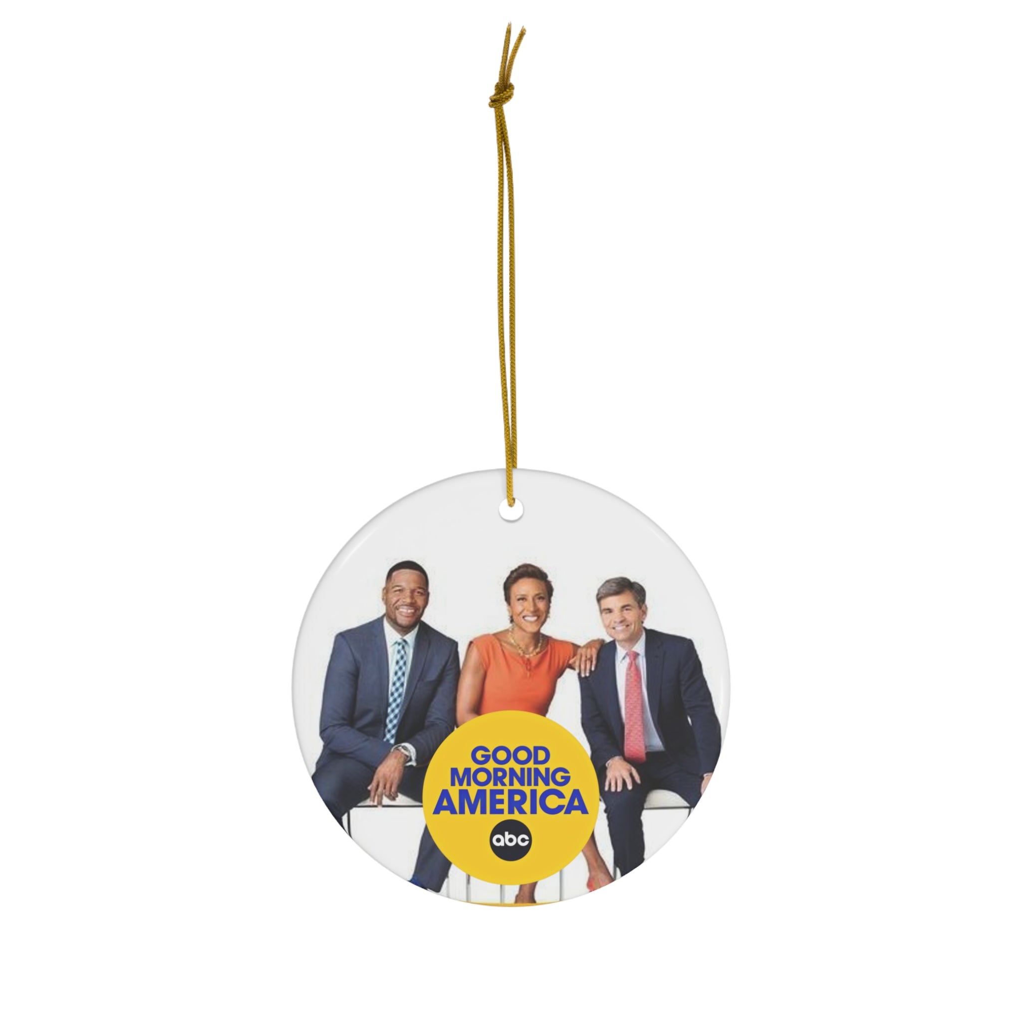 Good Morning America GMA- Ceramic Ornament, 4 Shapes - Creations by Chris and Carlos