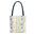 Floral Ribbon Stripe Tote Bag — Vintage Blue Vase Pattern
