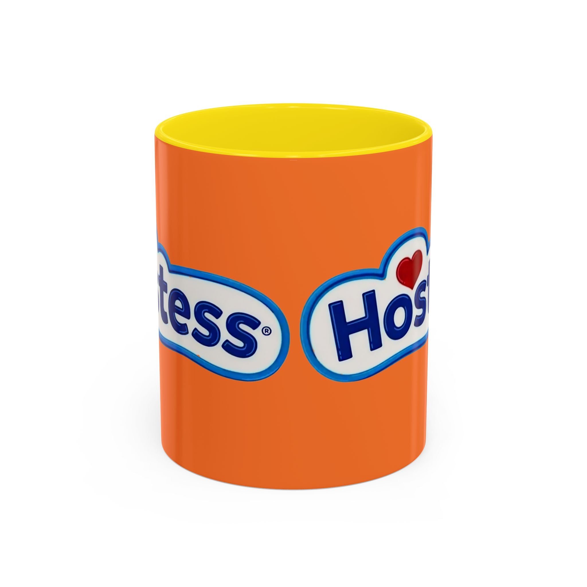 Hostess Logo Accent Coffee Mug — Retro Orange 11/15oz - Creations by Chris and Carlos