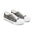Black & White Leaf Pattern Low Top Sneakers — Women's Casual Floral Canvas Shoes
