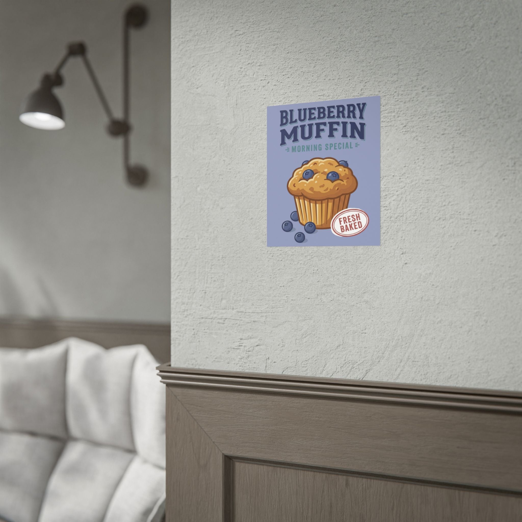 Blueberry Muffin Poster - 'Morning Special' Fresh Baked Kitchen Wall Art - Creations by Chris and Carlos