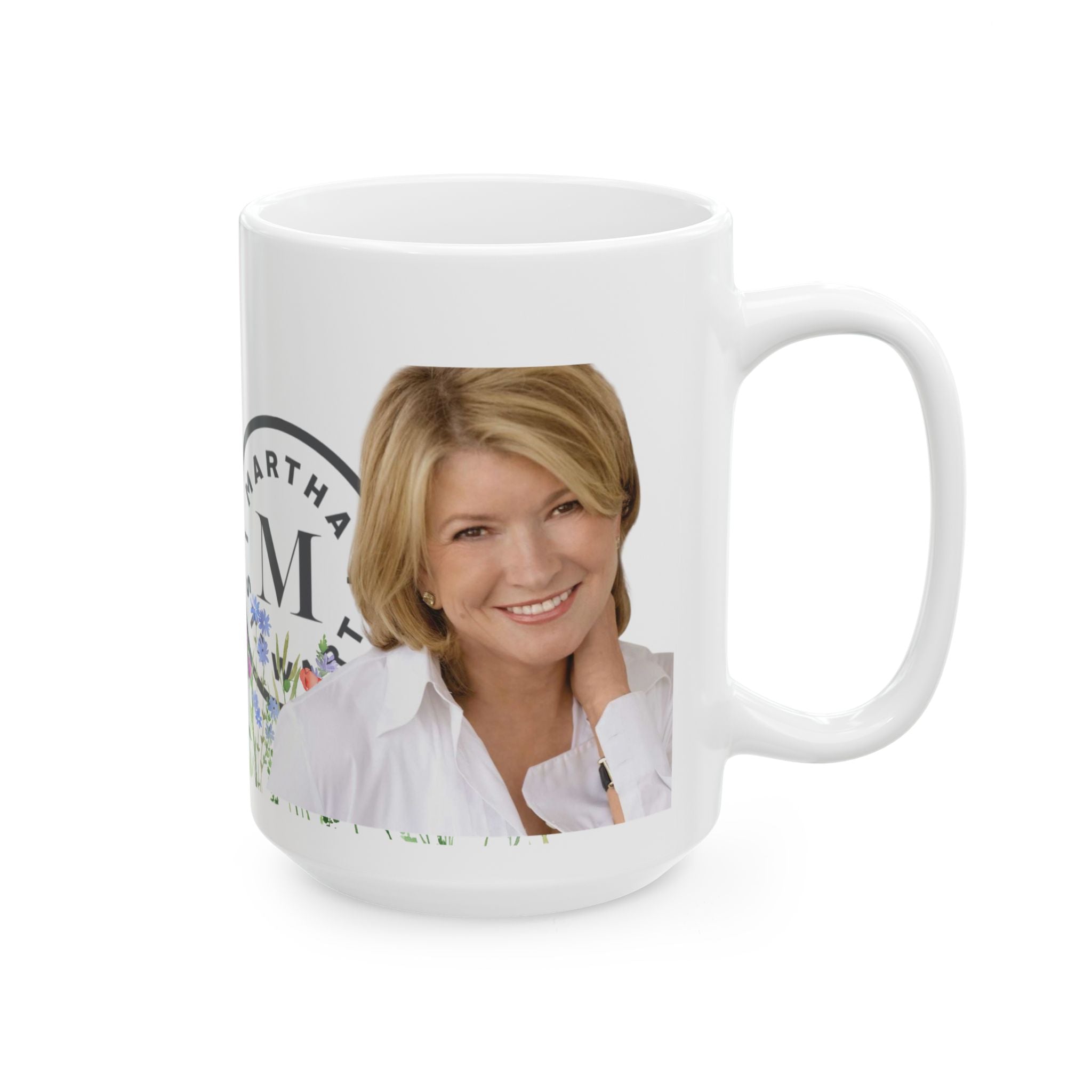 Martha- Martha Stewart Floral Portrait Ceramic Mug (11oz & 15oz) - Creations by Chris and Carlos