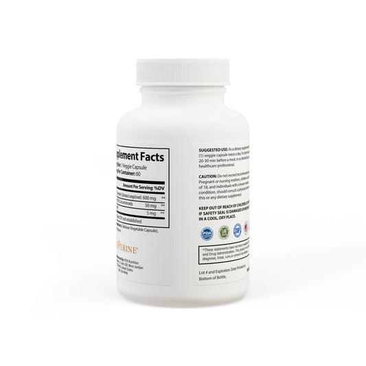 Turmeric with BioPerine® (Black Pepper Fruit Extract) Supplement (60 Capsules) - Creations by Chris and Carlos