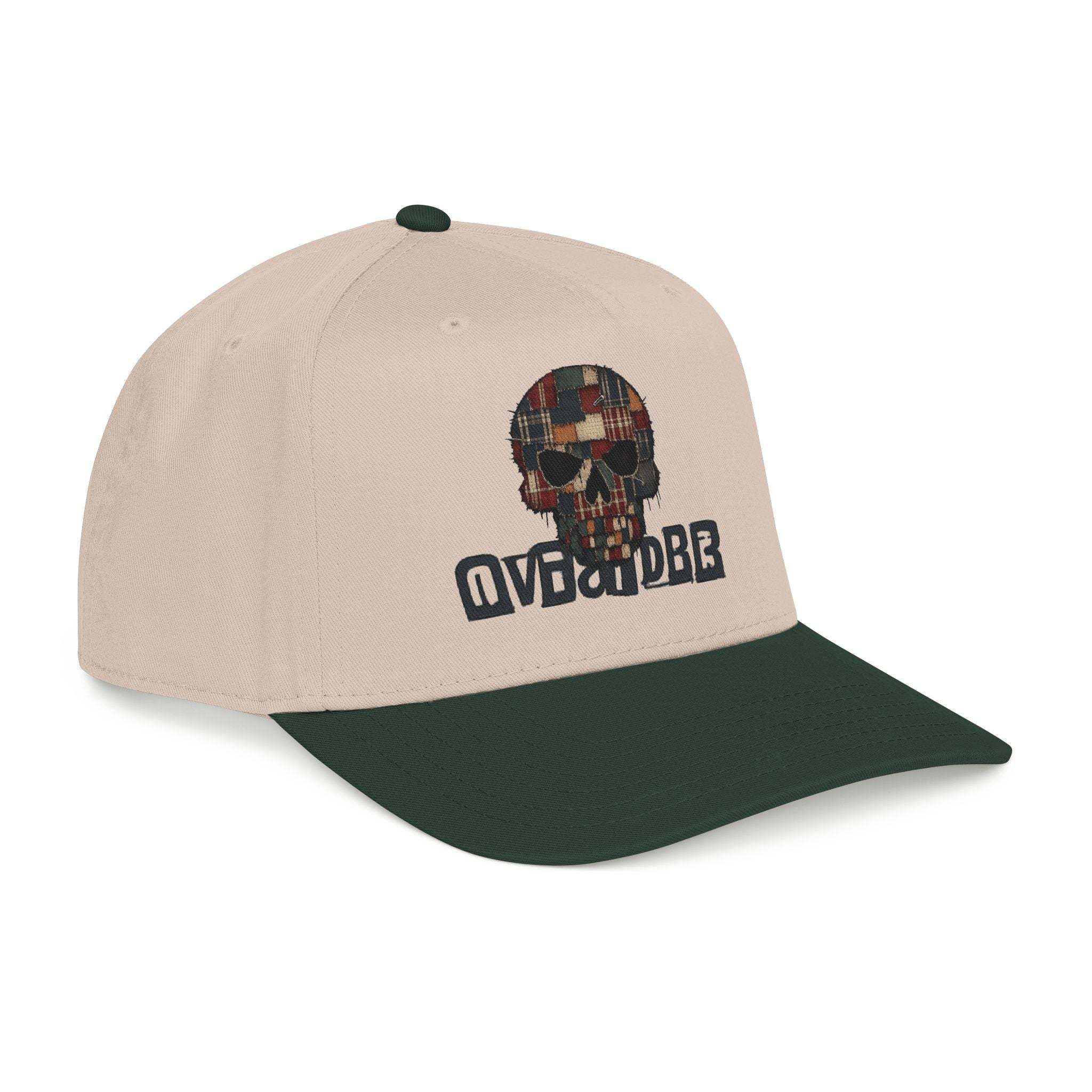 Patchwork Skull Baseball Cap — Vintage Plaid Skull Embroidered Hat - Creations by Chris and Carlos