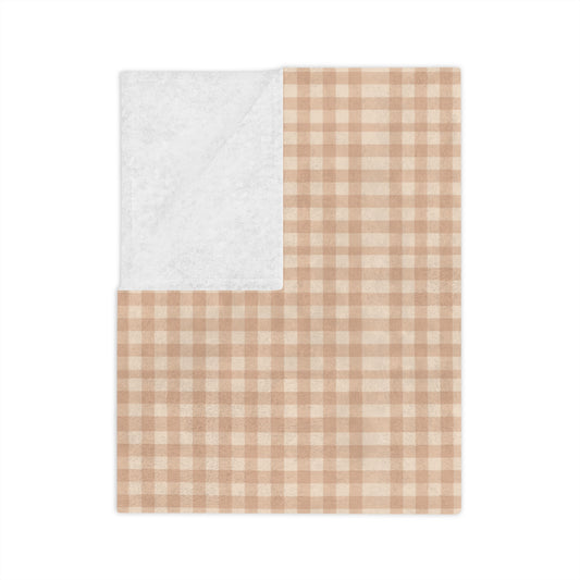 Gingham Velveteen Blanket — Old Soul Trading Co. Microfiber Throw - Creations by Chris and Carlos