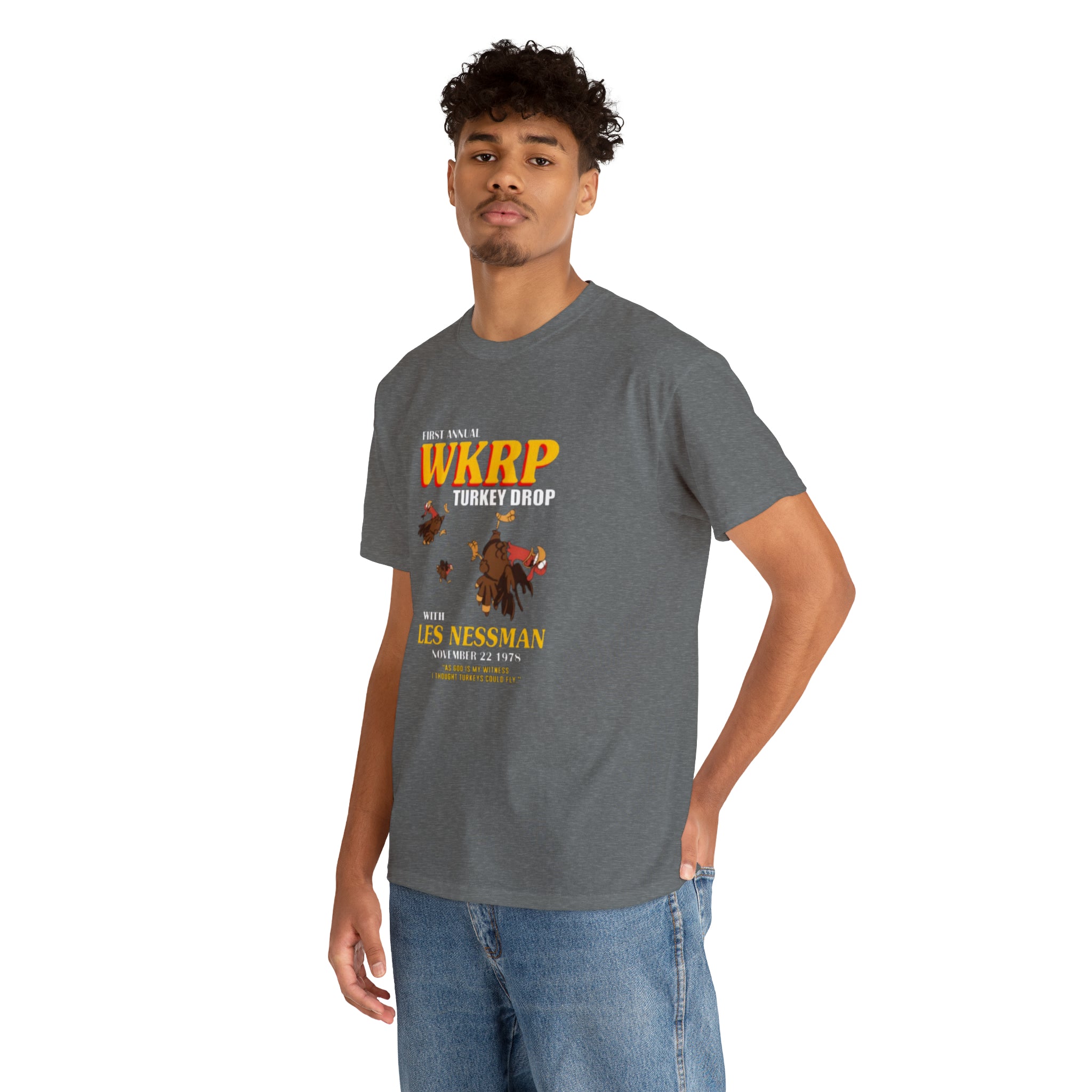 WKRP 70's TV Show- Unisex Heavy Cotton T-Shirt - Creations by Chris and Carlos