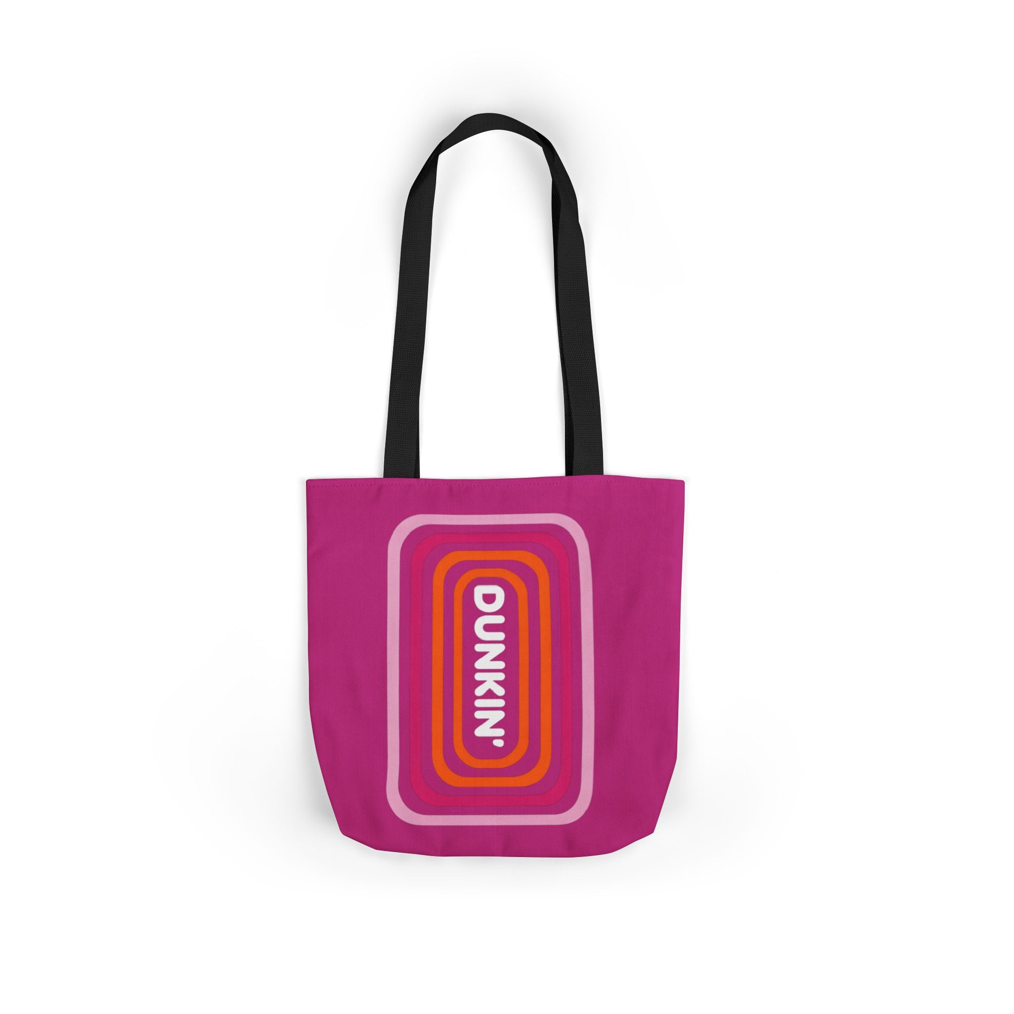Tote Bag — Retro Pink 'Dunkin' Logo' Canvas Tote - Creations by Chris and Carlos