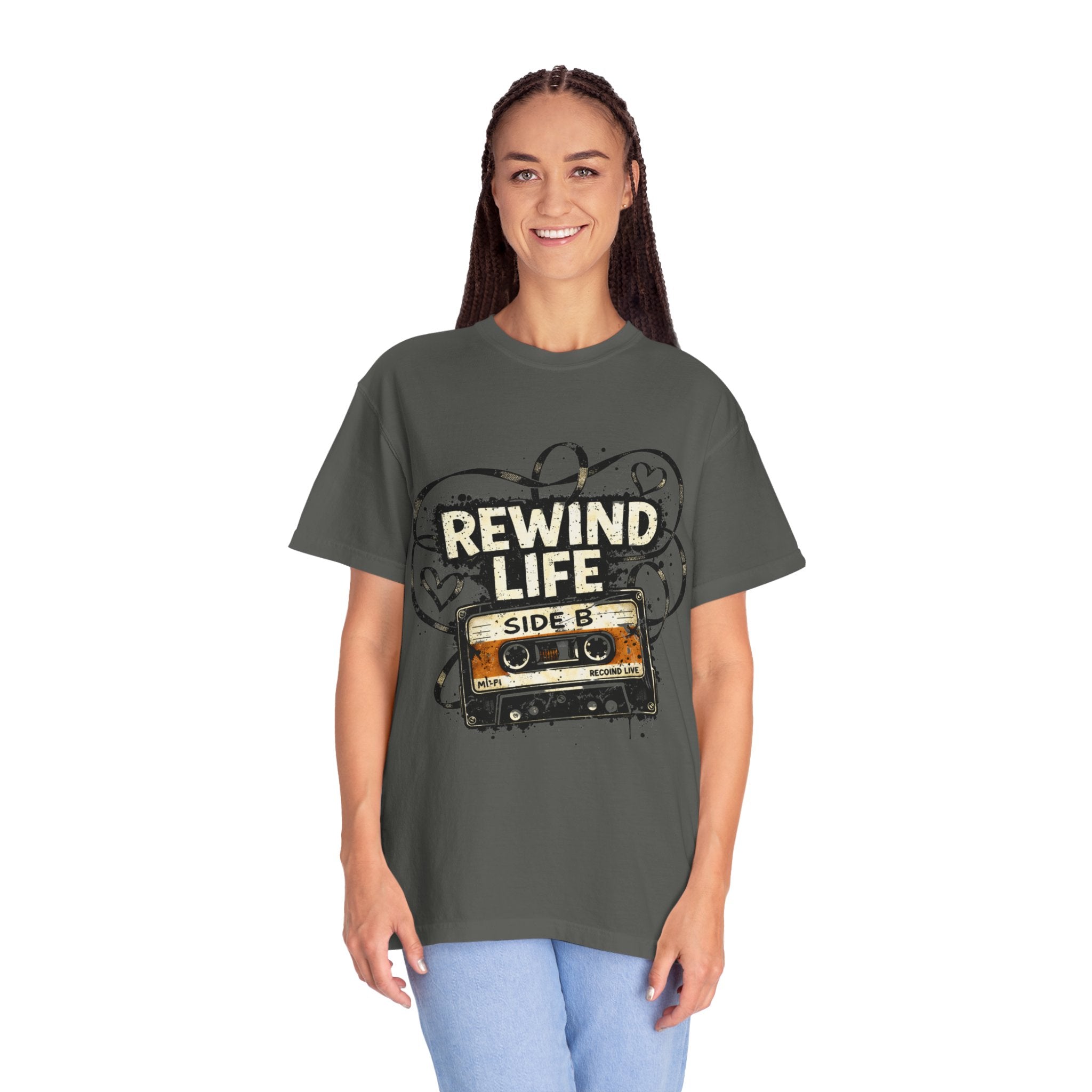 Rewind Life Cassette T-Shirt - Creations by Chris and Carlos
