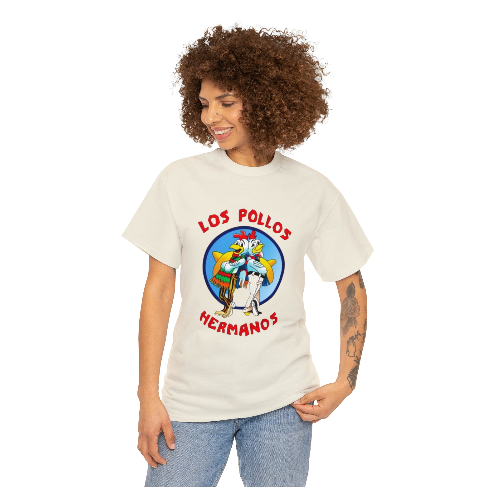 Pollos- Unisex Heavy Cotton T-Shirt - Creations by Chris and Carlos