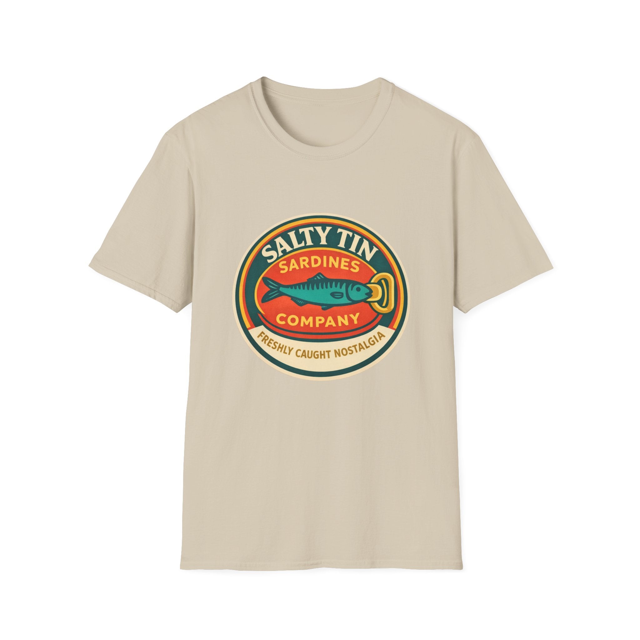 Salty Tin Sardines Vintage Logo T-Shirt - Creations by Chris and Carlos