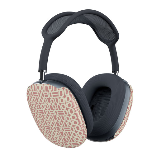 Prism Point Athletic Collection AirPods Max Shell Case — Blush Geo Pattern Ear Pad Covers - Creations by Chris and Carlos