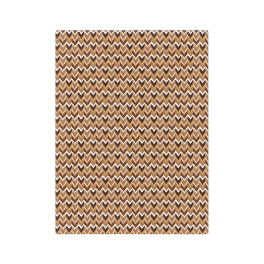 Chevron Knit Velvet Throw Blanket — Cozy Brown Microfiber Blanket - Creations by Chris and Carlos