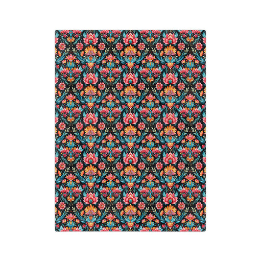Sol y Alegría (Sun and Joy) Collection- Floral Velvet Microfiber Blanket Boho Botanical Pattern, Cozy Throw for Living Room & Bedroom - Creations by Chris and Carlos