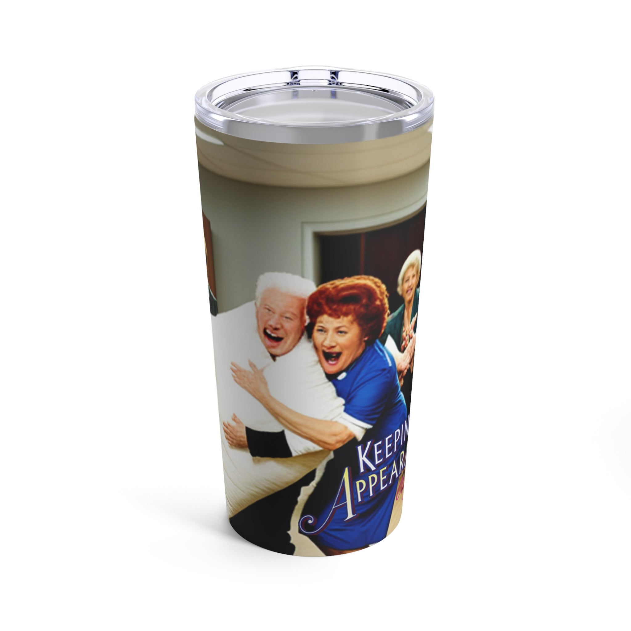 Keeping Up Appearances 90's TV Show- Pillow Fight Tumbler 20oz - Creations by Chris and Carlos