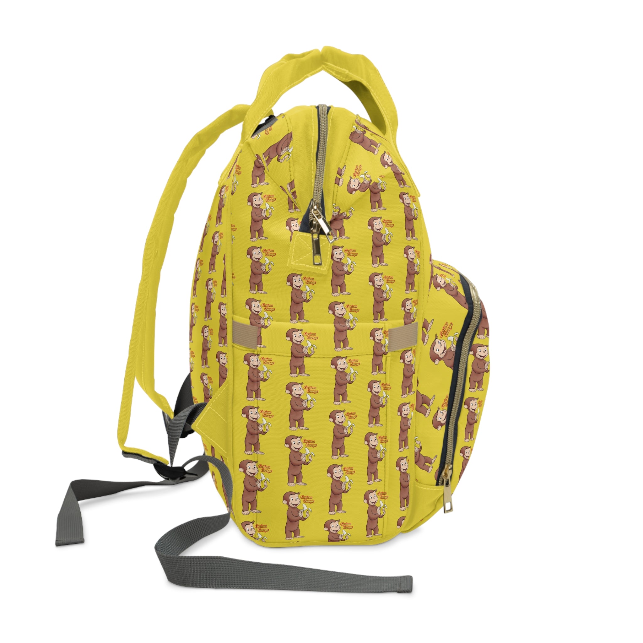 Diaper Backpack — Cute Curious George Pattern Multifunctional Baby Bag - Creations by Chris and Carlos