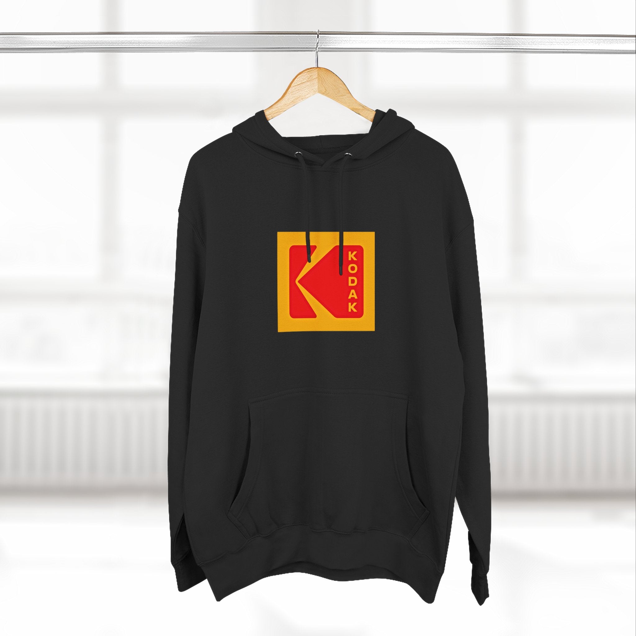 Kodak Logo Hoodie — Vintage Film Brand Graphic Fleece Hoodie - Creations by Chris and Carlos