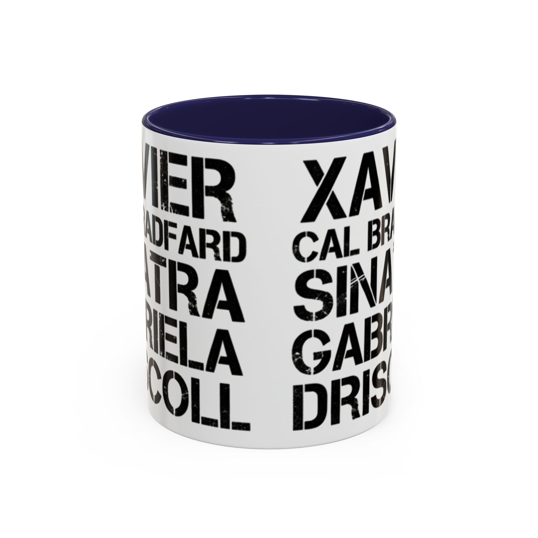 Paradise TV Show Typography Names Accent Coffee Mug — Bold Black Name List Design (11/15oz) - Creations by Chris and Carlos