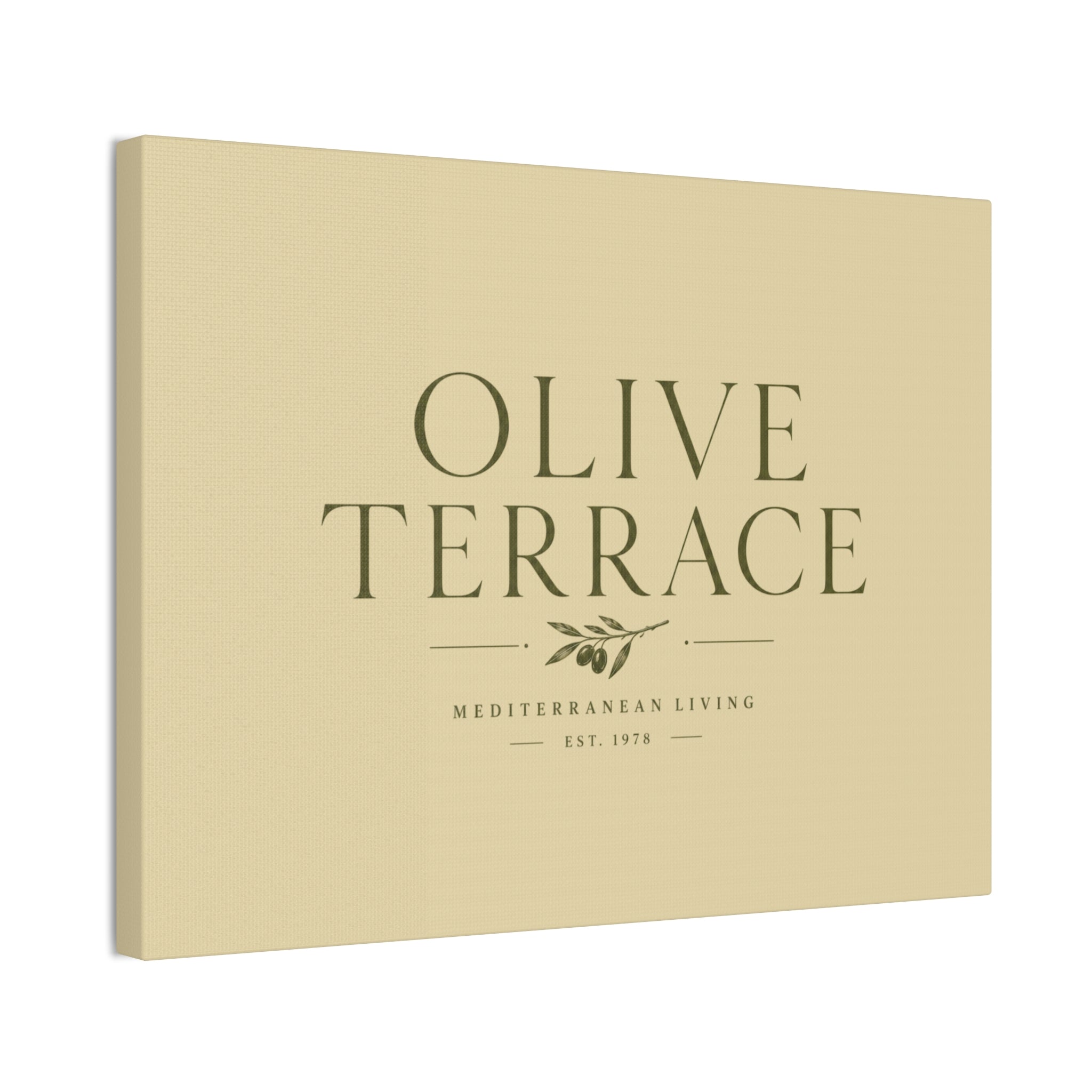 Olive Terrace Canvas Wall Art — Mediterranean Living Stretched Canvas - Creations by Chris and Carlos