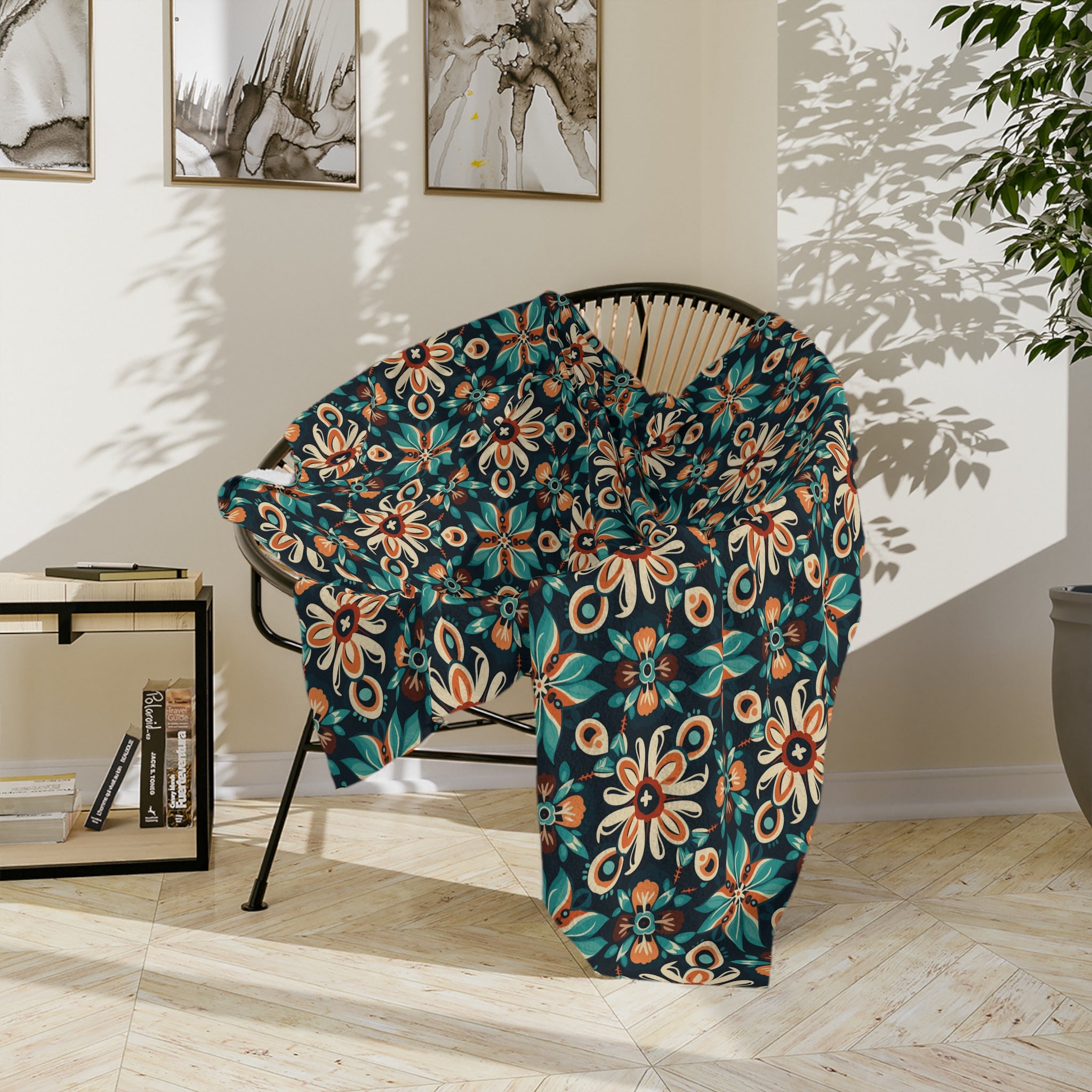 Sol y Alegría (Sun and Joy) Collection-Bohemian Tile Velveteen Microfiber Blanket - Creations by Chris and Carlos