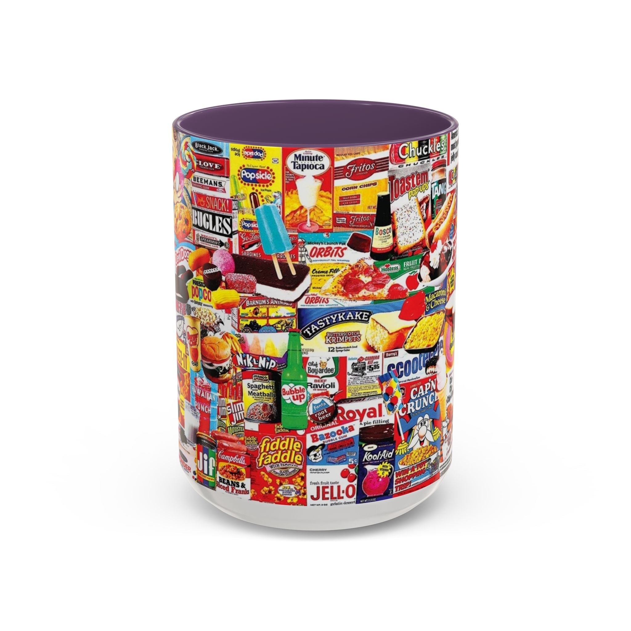 Vintage Snack Packaging Collage Coffee Mug (11/15oz) - Creations by Chris and Carlos