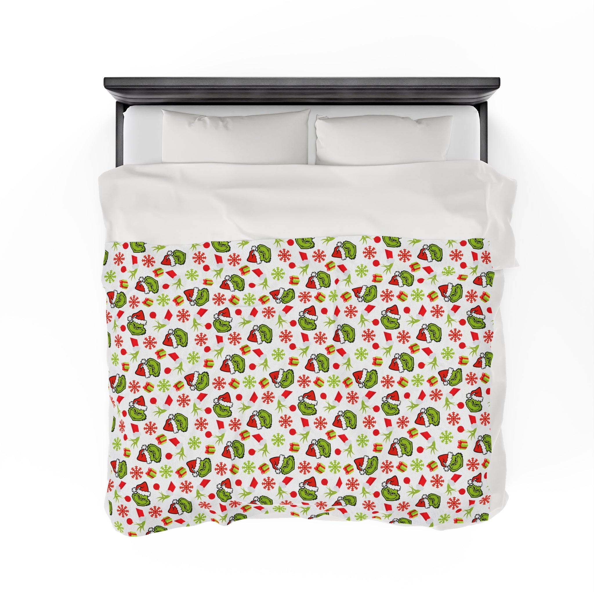 The Grinch- Velveteen Plush Blanket by CuddleLux Bliss - Creations by Chris and Carlos