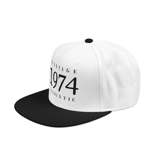 Personalize- 1974 Vintage Snapback Hat Embroidered Retro Athletic Baseball Cap - Creations by Chris and Carlos