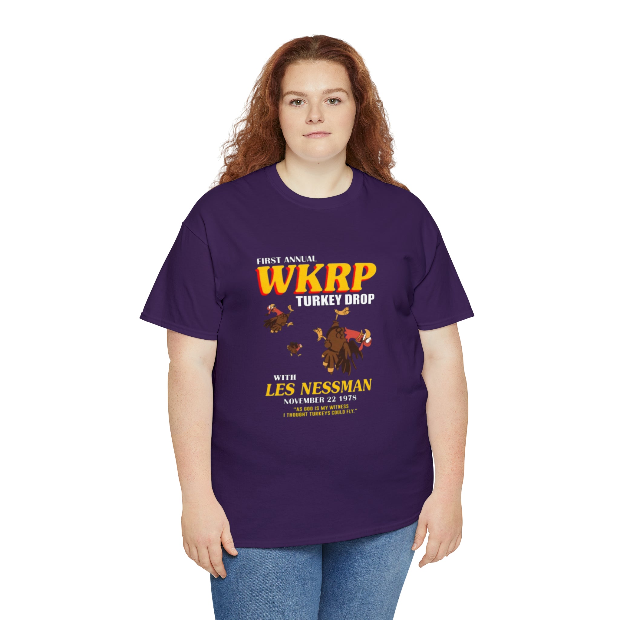 WKRP 70's TV Show- Unisex Heavy Cotton T-Shirt - Creations by Chris and Carlos
