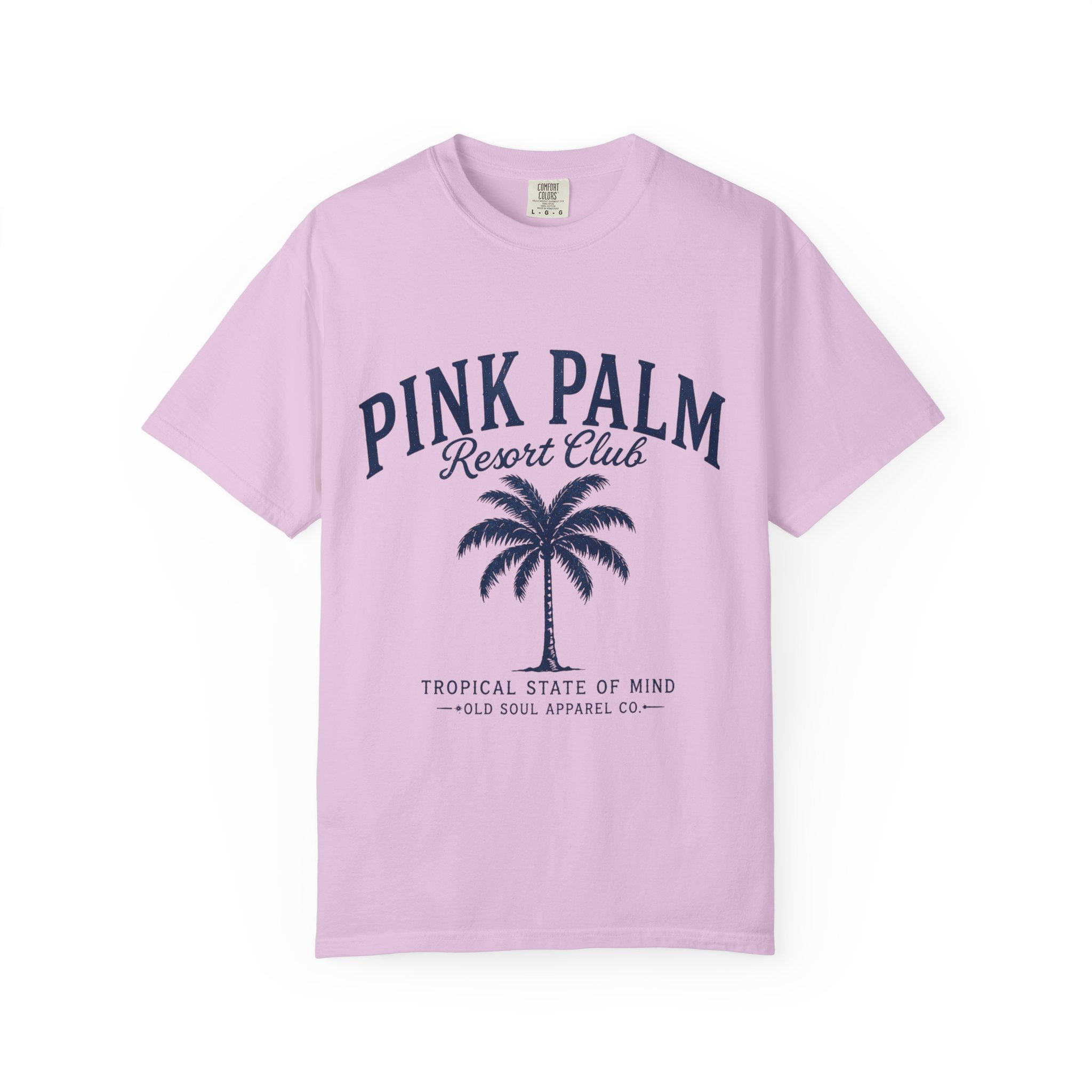 Pink Palm Resort Club T-Shirt — Tropical Palm Graphic Tee - Creations by Chris and Carlos
