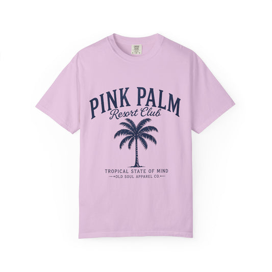 Pink Palm Resort Club T-Shirt — Tropical Palm Graphic Tee - Creations by Chris and Carlos