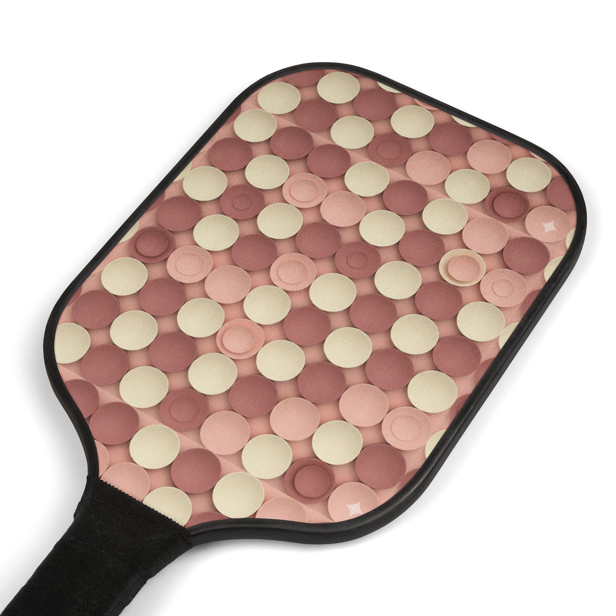 Prism Point Athletic Collection Pickleball Paddle Set — Retro Pink Patterned Paddles with Balls - Creations by Chris and Carlos