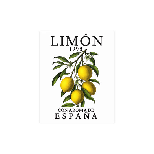 LIMÓN 1998 Spanish Lemon Botanical Poster — 'Con Aroma de España' Vintage Wall Art - Creations by Chris and Carlos