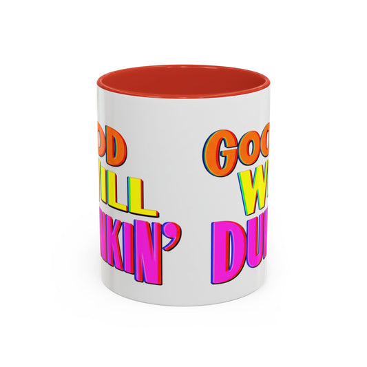 Good Will Dunkin' Coffee Mug — Colorful Retro Donut Lover Gift (11/15oz) - Creations by Chris and Carlos