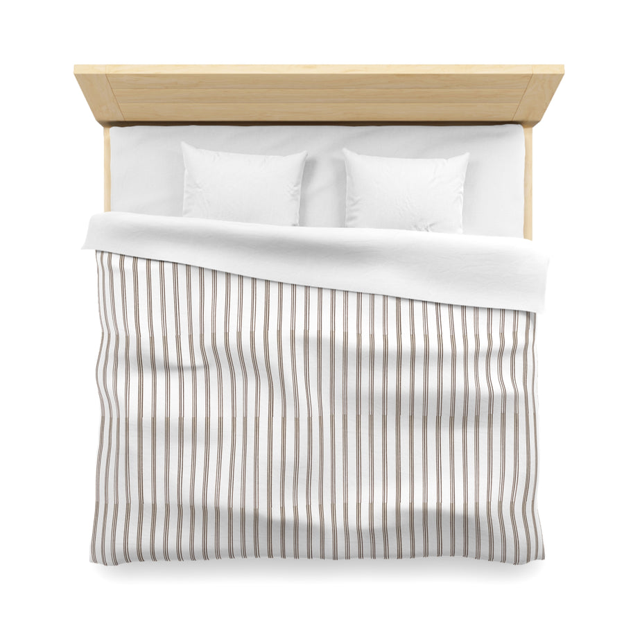 Neutral Harvest Stripe Duvet Cover – Old Soul Harvest Hallow™ | Autumn Home