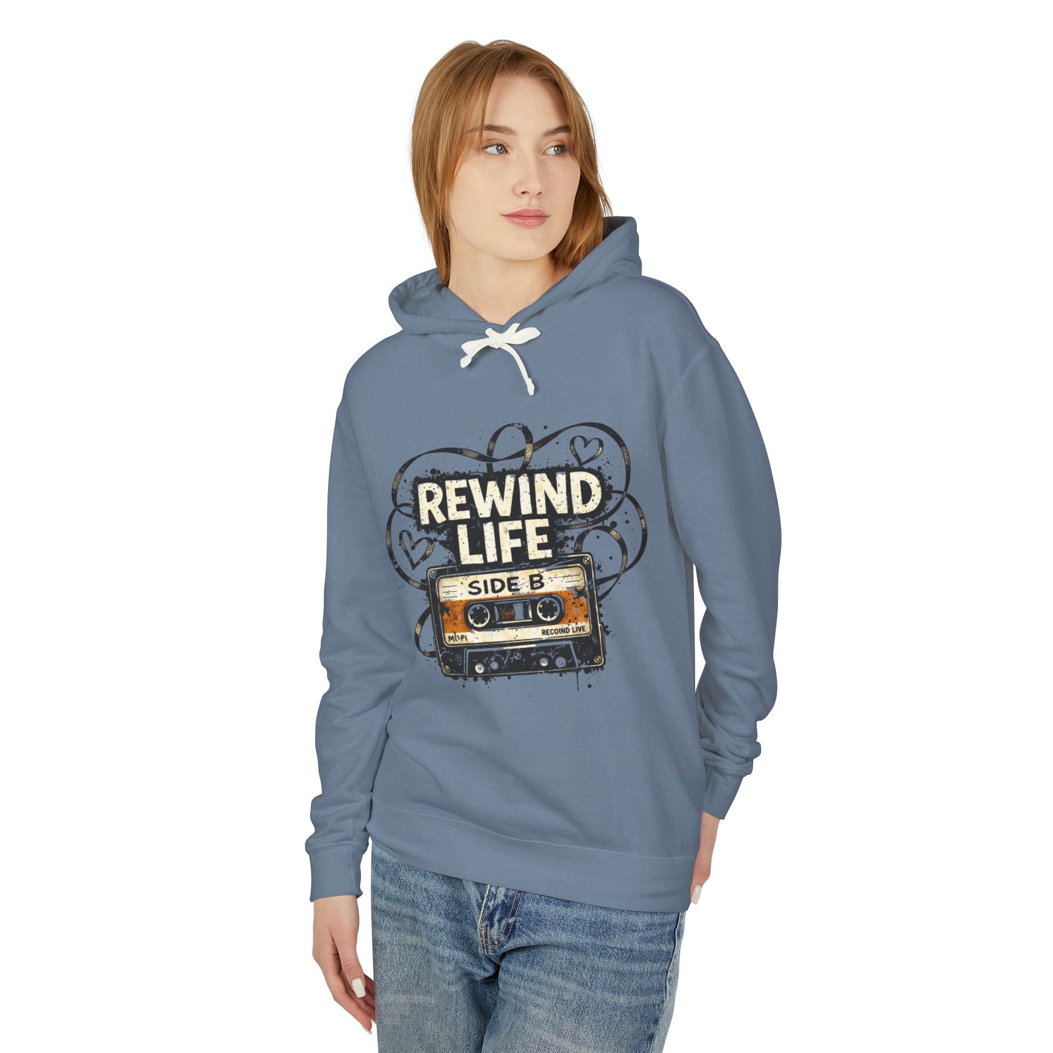 Retro 'Rewind Life' Cassette Hoodie - Creations by Chris and Carlos