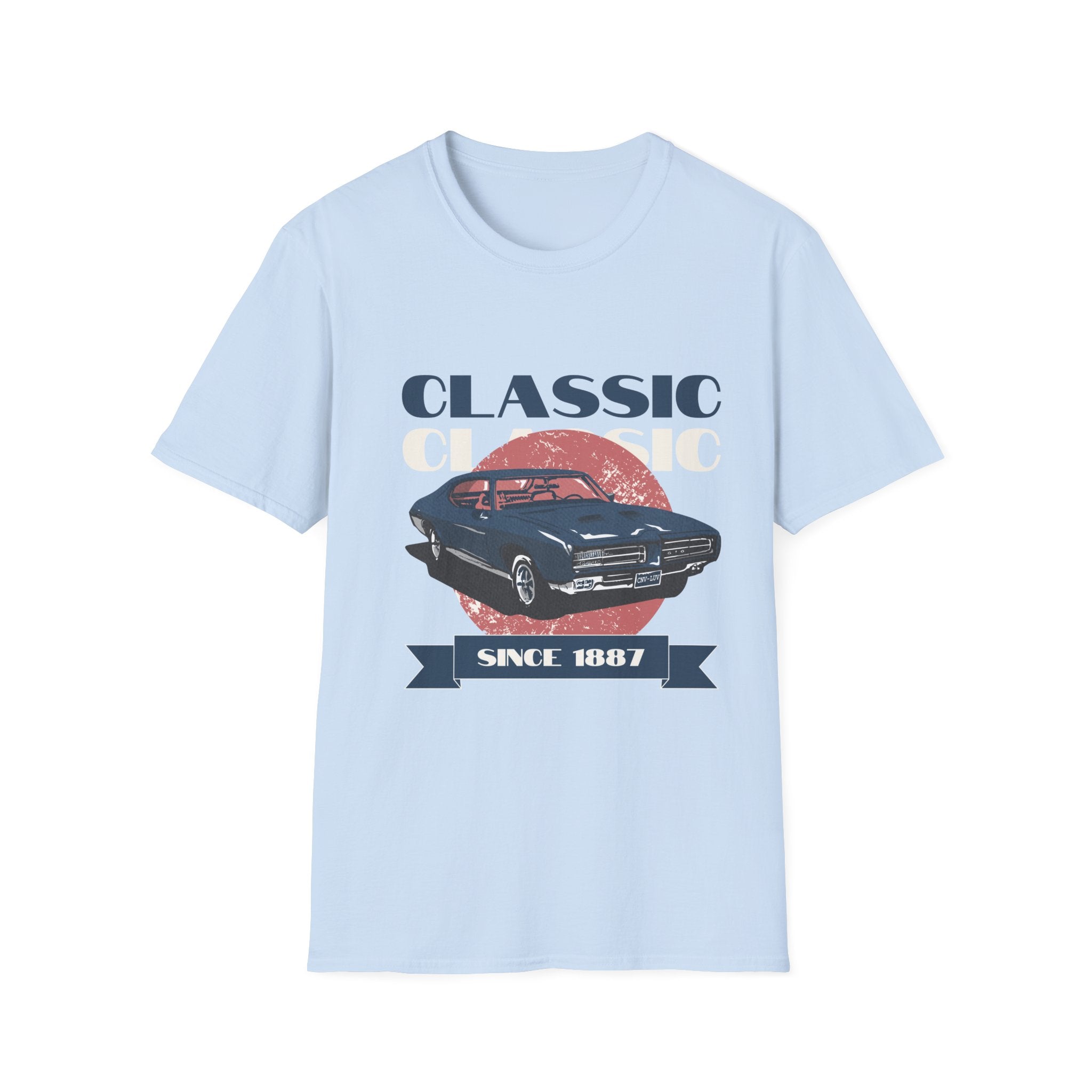 Classic Car Graphic T-Shirt — “Classic Since 1887” Vintage Auto Tee - Creations by Chris and Carlos