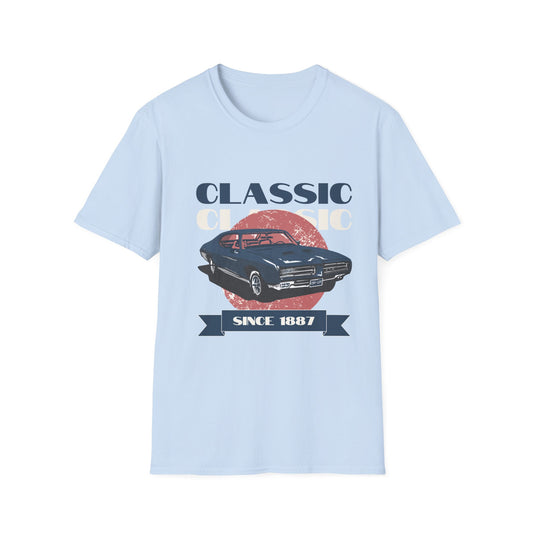 Classic Car Graphic T-Shirt — “Classic Since 1887” Vintage Auto Tee - Creations by Chris and Carlos