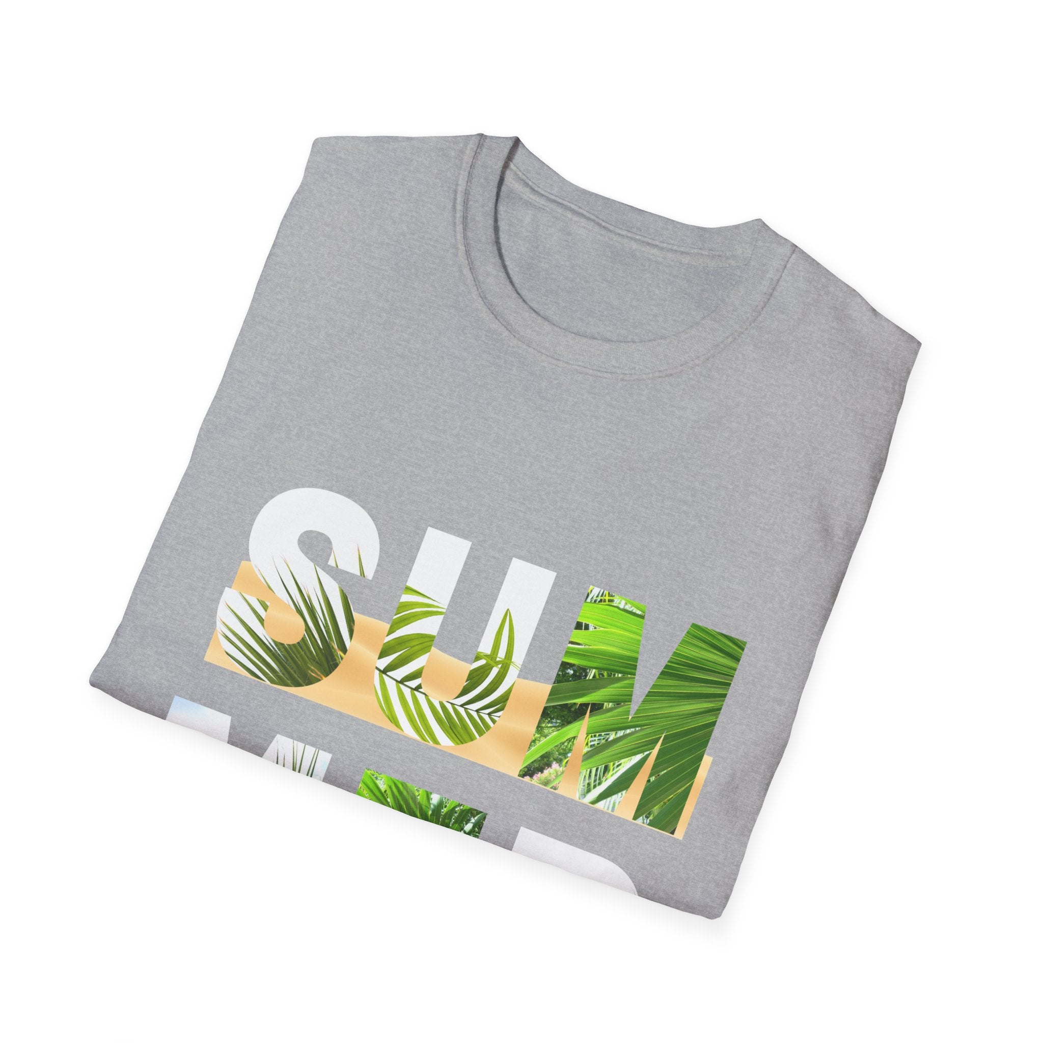 Summer Palm Graphic T-Shirt - Tropical 'SUMMER' Block Design - Creations by Chris and Carlos