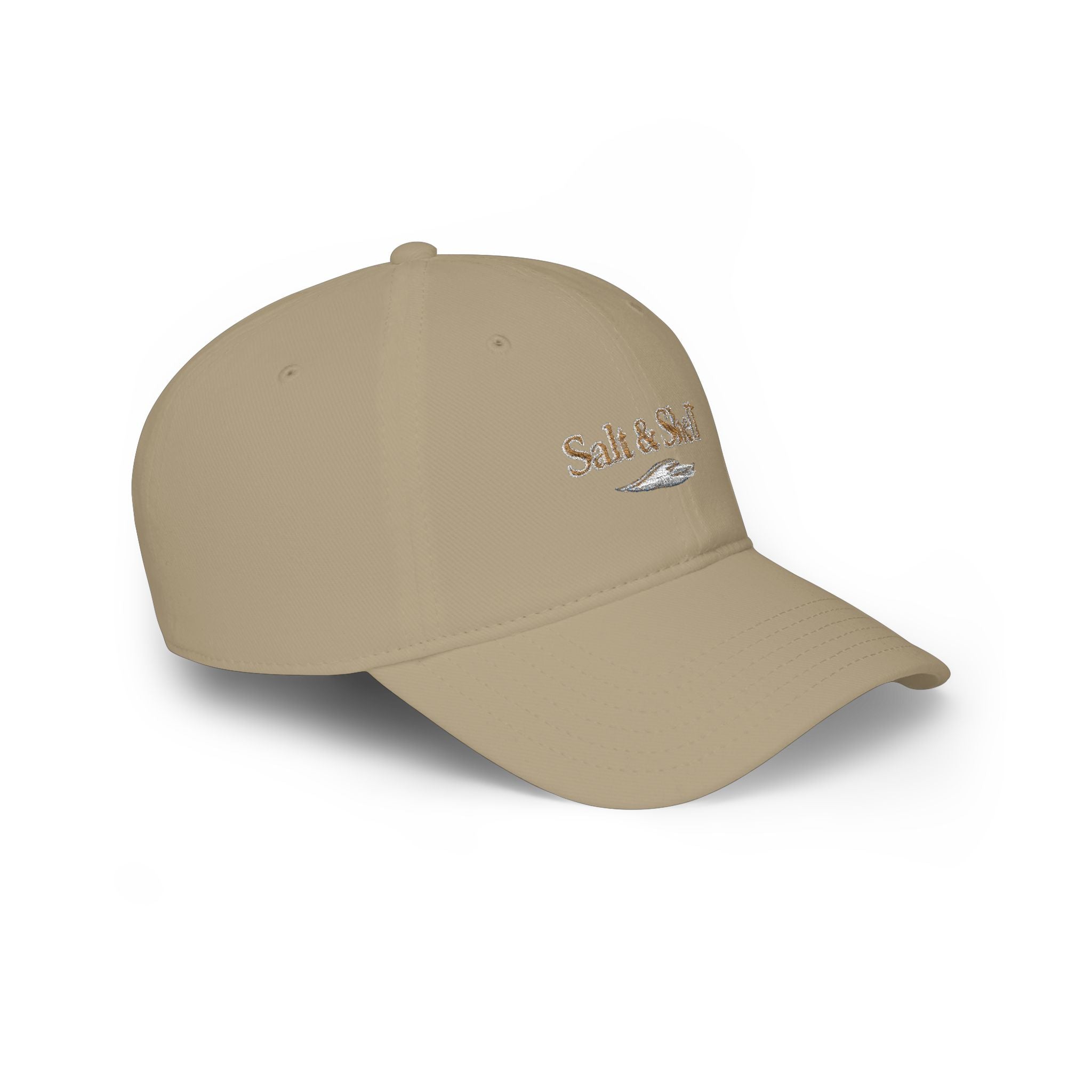 Low Profile Baseball Cap — Subtle Sequin 'Salt Life' Beach Hat - Creations by Chris and Carlos