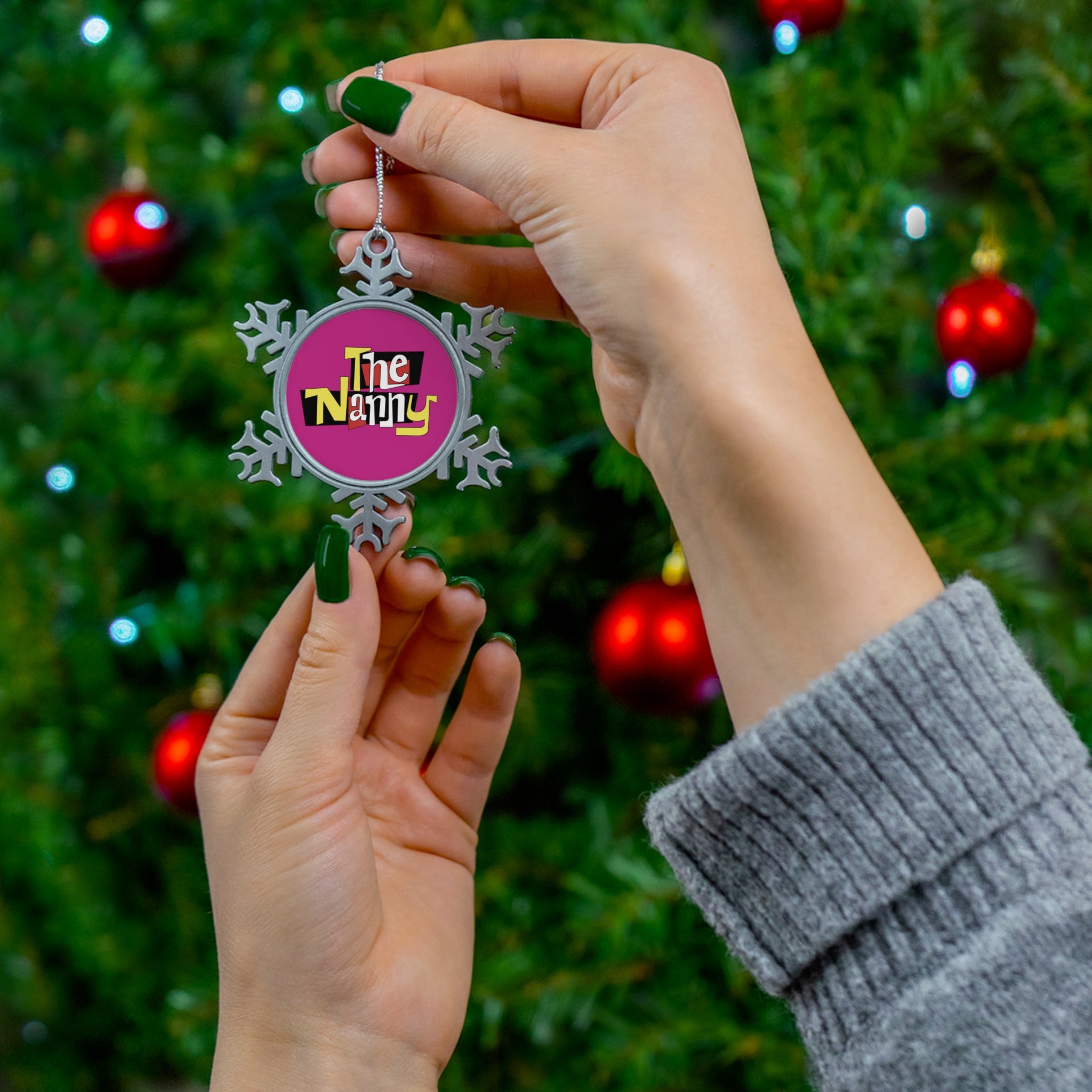 The Nanny 90's TV Show- Pewter Snowflake Ornament - Creations by Chris and Carlos