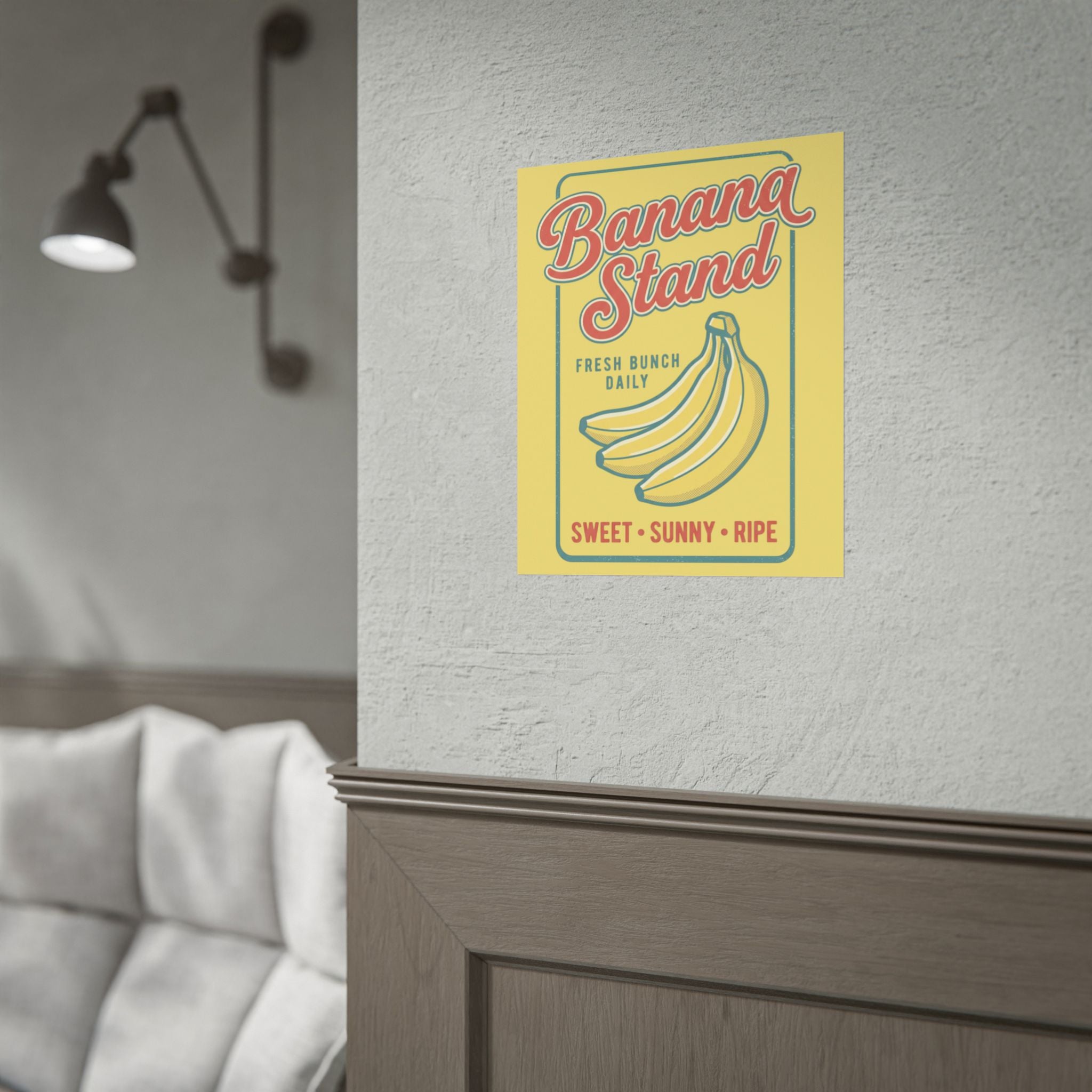 Banana Stand Retro Poster — Vintage Fruit Market Wall Art (Rolled Poster) - Creations by Chris and Carlos