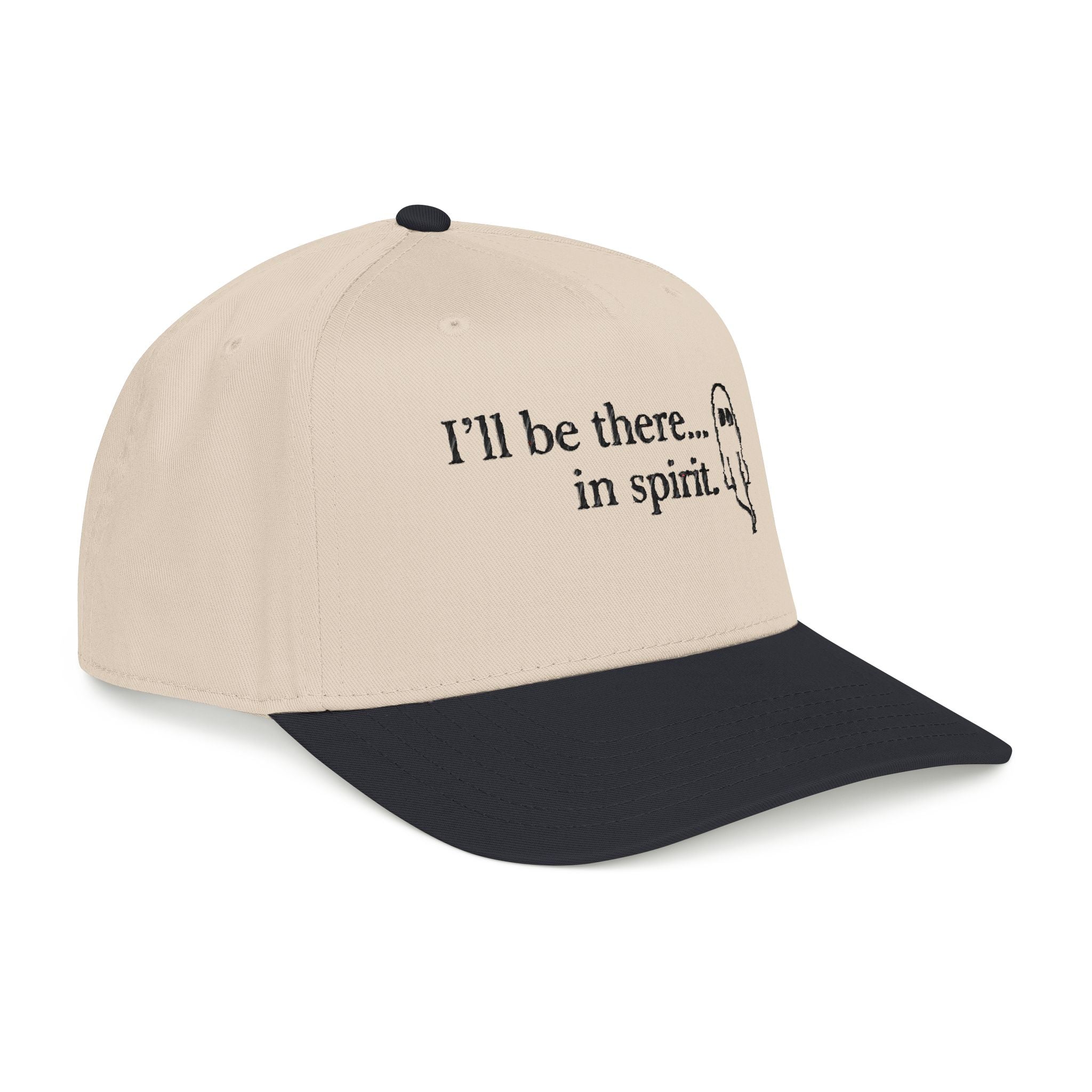 I'll Be There... In Spirit Ghost Cap — Funny Halloween Baseball Hat - Creations by Chris and Carlos