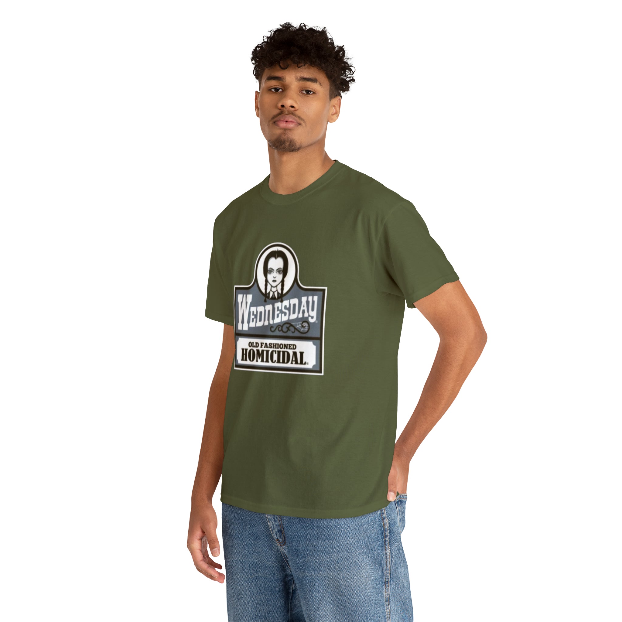 Wednesday- Wendys Unisex Heavy Cotton T-Shirt - Creations by Chris and Carlos