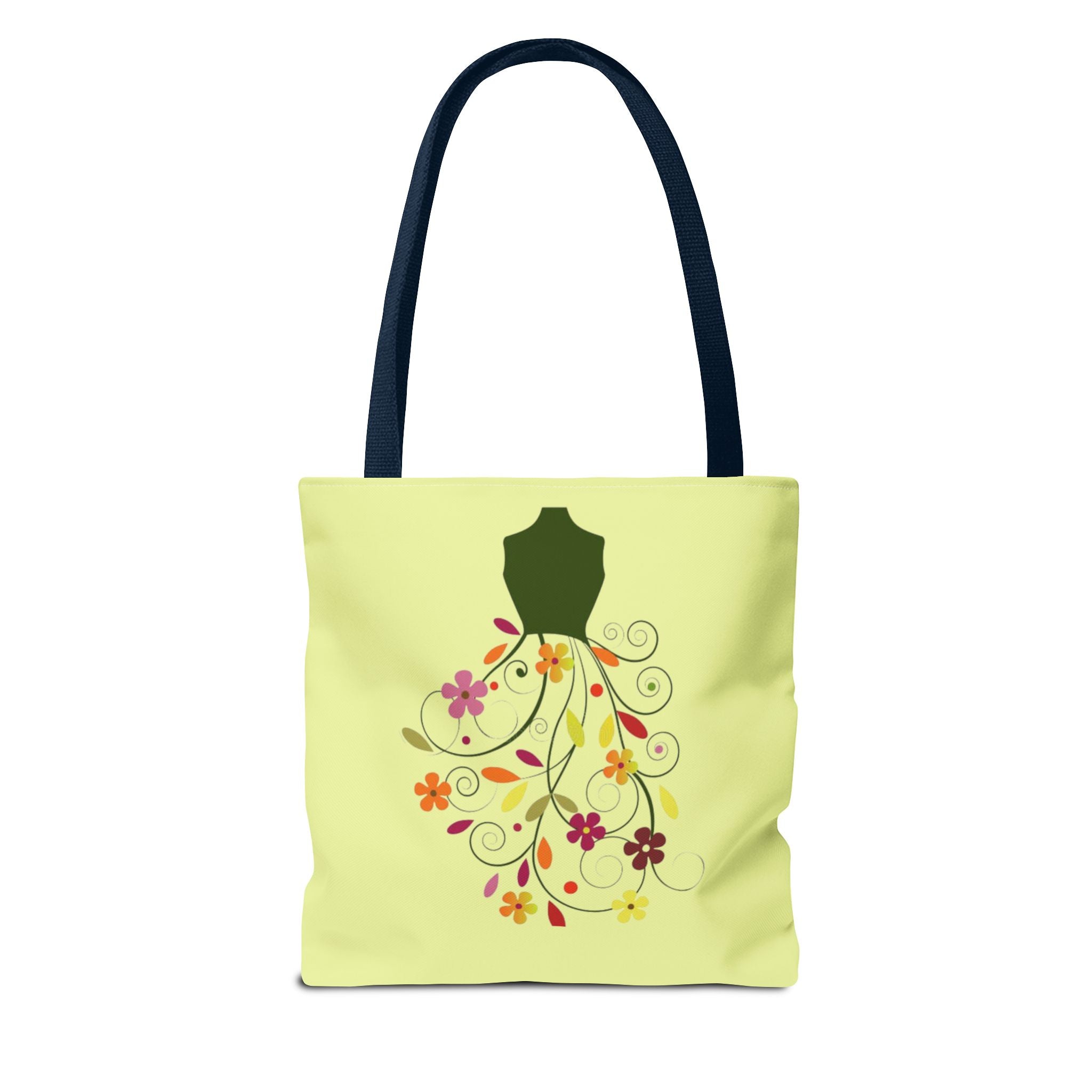 Floral Dressform Tote Bag – Spring Floral Pattern AOP Tote - Creations by Chris and Carlos