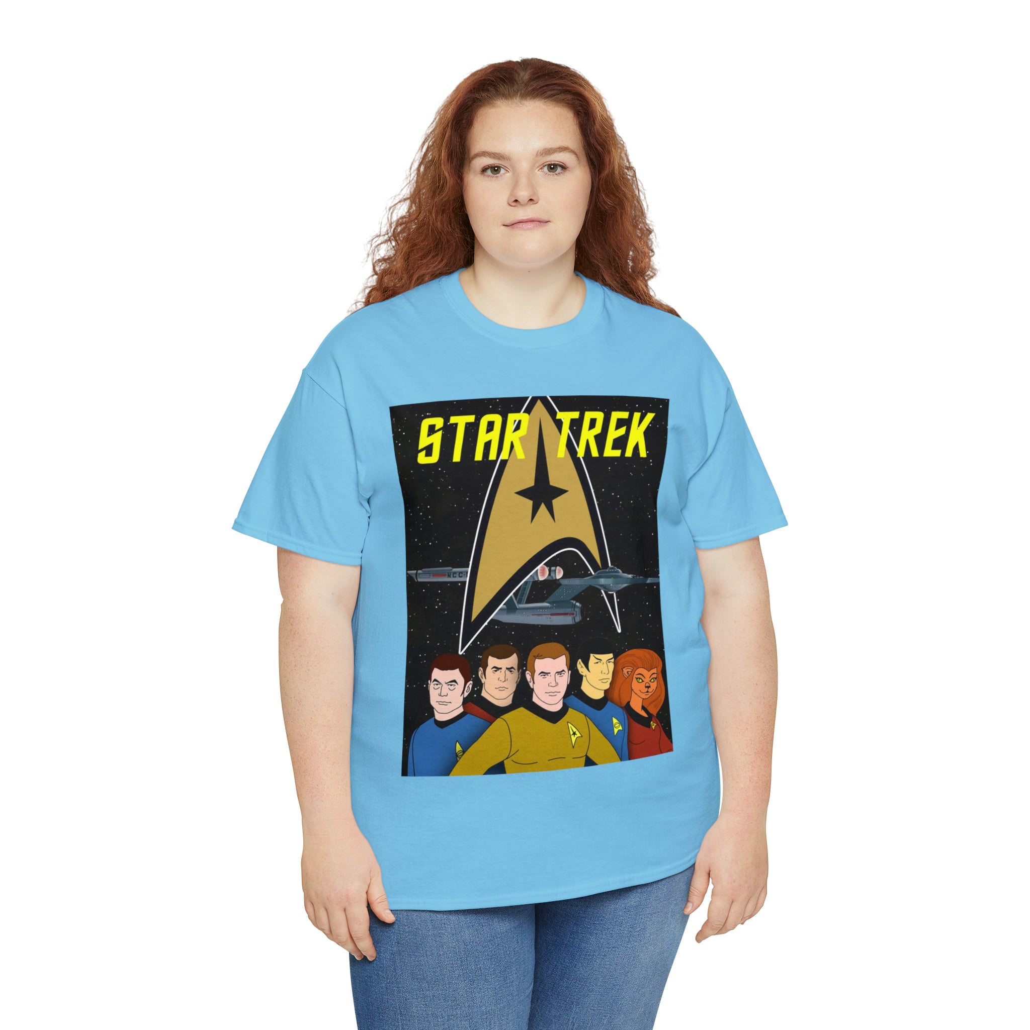 Star Trek Cartoon- Unisex Heavy Cotton T-Shirt - Creations by Chris and Carlos