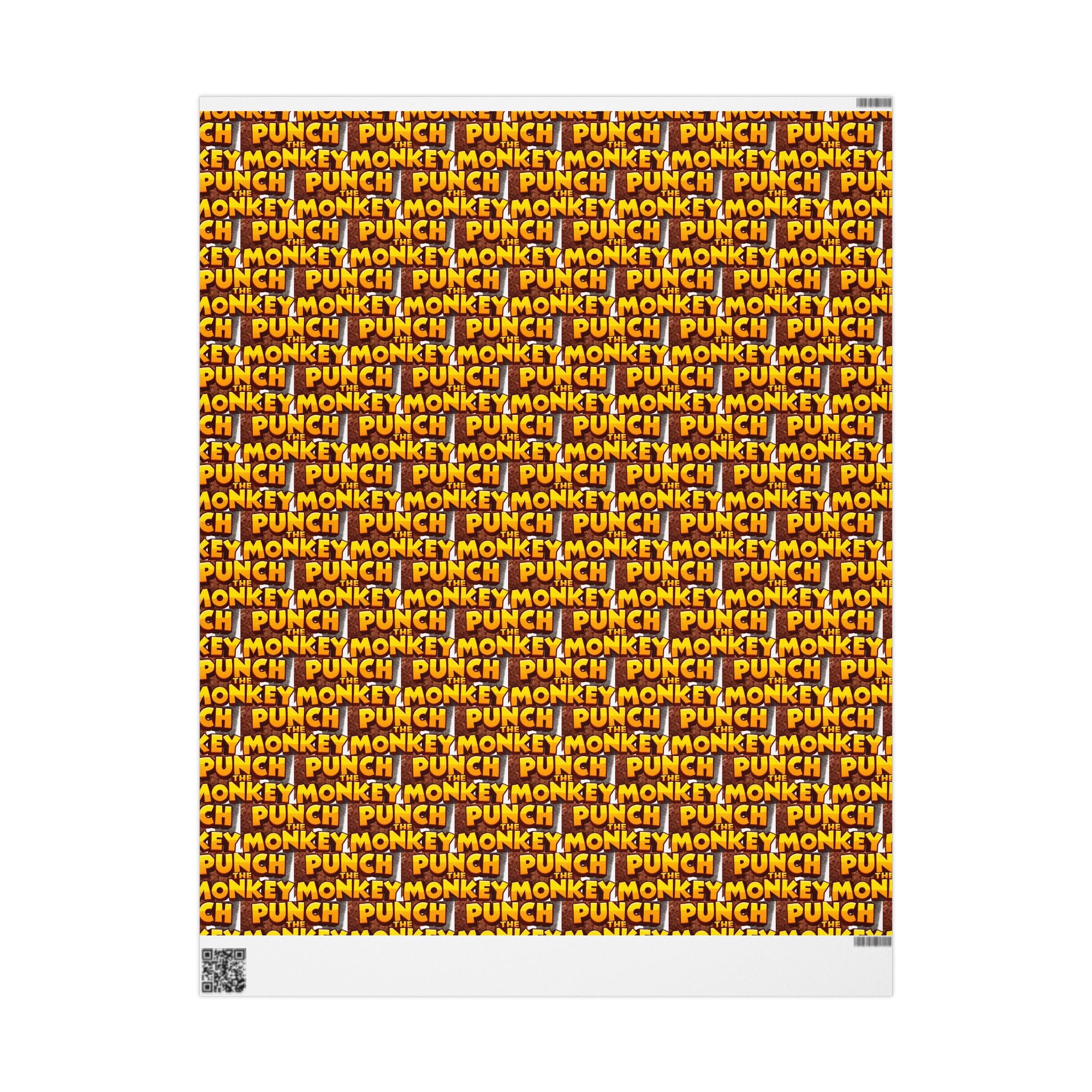 Wrapping Paper — Bold Comic “Punch the Monkey” Retro Pop Art Gift Wrap - Creations by Chris and Carlos