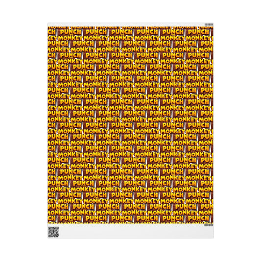 Wrapping Paper — Bold Comic “Punch the Monkey” Retro Pop Art Gift Wrap - Creations by Chris and Carlos