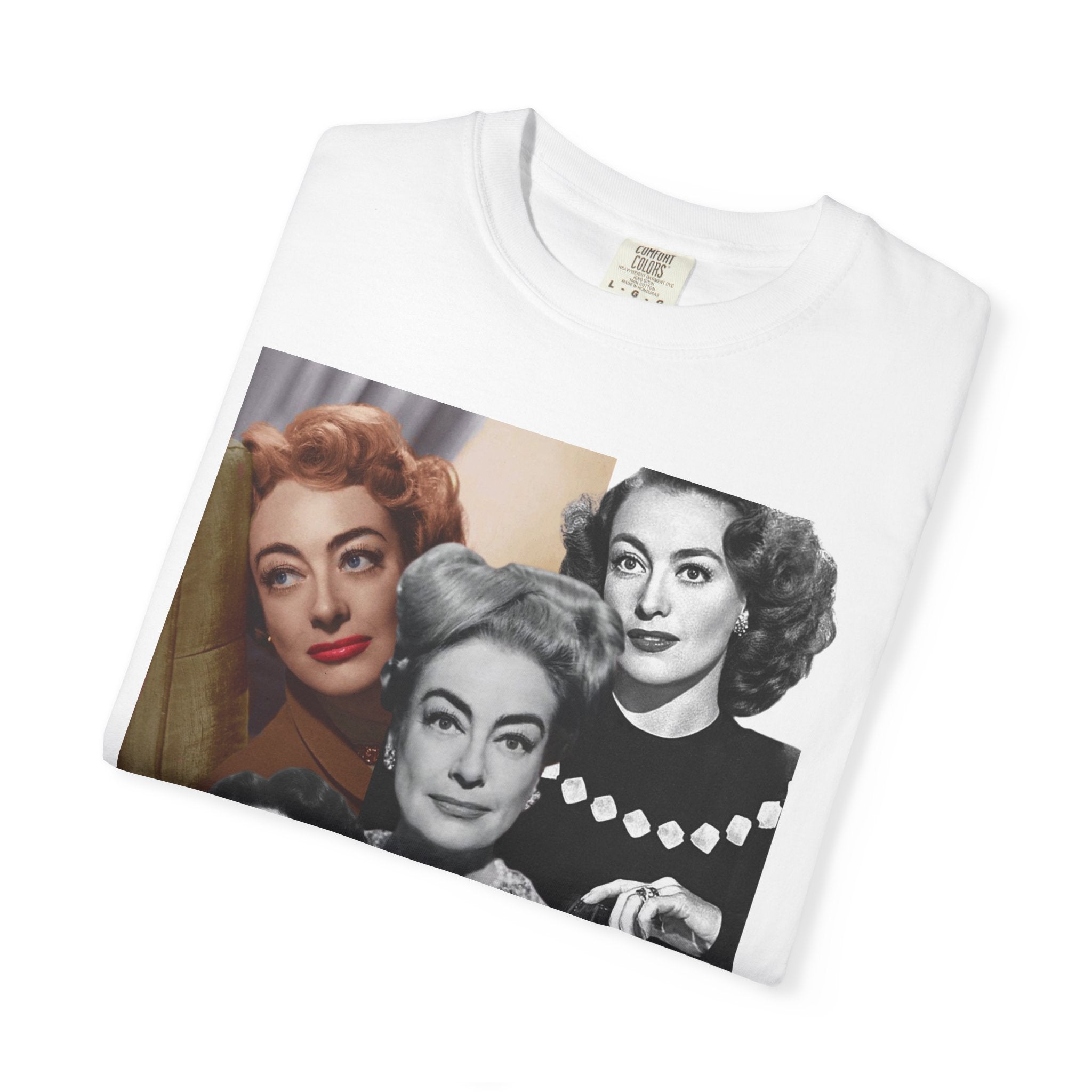 Vintage Hollywood Icon Joan Crawford Collage Tee - Creations by Chris and Carlos